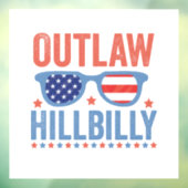 Trump Vance 2024 verbietet hillbilly-Wahl Fensteraufkleber (Blatt 3)