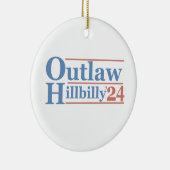 Trump Vance 2024 verbietet hillbilly-Wahl Keramik Ornament (Rechts)