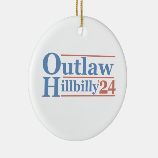 Trump Vance 2024 verbietet hillbilly-Wahl Keramik Ornament (Rechts)