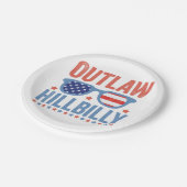 Trump Vance 2024 verbietet hillbilly-Wahl Pappteller (Schrägansicht)