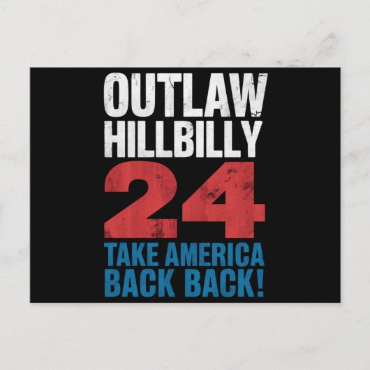 Trump Vance 2024 verwirft Hillbilly-US-Flagge Vint Postkarte (Vorderseite)