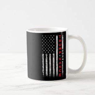 Trump Vance 2024 Vintag gedämpfte vertikale Flagge Kaffeetasse