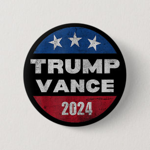 Trump Vance 2024 Vizepräsident VP Election Retro Button