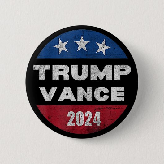 Trump Vance 2024 Vizepräsident VP Election Retro Button (Vorderseite)