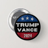 Trump Vance 2024 Vizepräsident VP Election Retro Button (Vorne & Hinten)