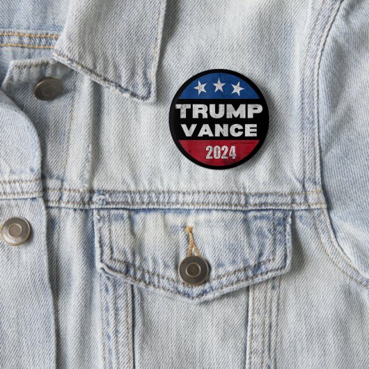 Trump Vance 2024 Vizepräsident VP Election Retro Button (Beispiel)