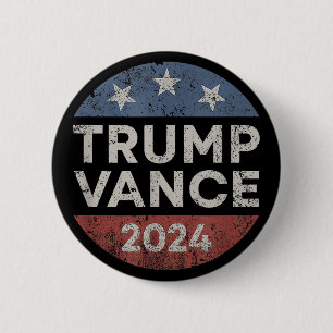 Trump Vance 2024 Vizepräsident VP Wahl Retro  Button