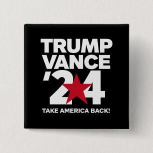 Trump Vance 2024 Wählen Sie Trump 2024 Wahl Button