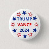 Trump, Vance 2024-Wahlknopf Button (Vorderseite)