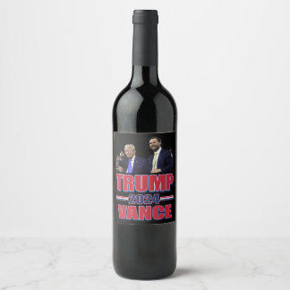 Trump Vance 2024 Weinetikett