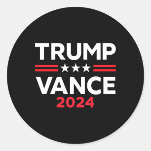 Trump Vance 2025 Amerikanische Flagge Geschenk Wah Runder Aufkleber