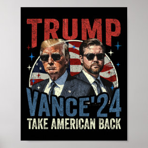 Trump Vance 2025 Donald Trump J.D. Vance Erobern A Poster
