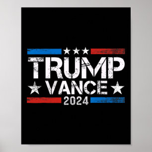 Trump Vance 2025 Retro Streifen Trump Jd Vance 1 Poster