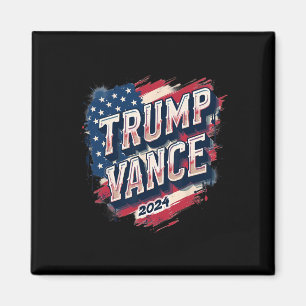 Trump Vance 2025 Retro Stripe Trump Jd Vance Magnet