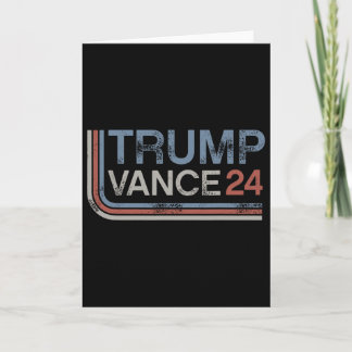 Trump Vance 2025 Vintage Distressed Retro Stripe R Karte