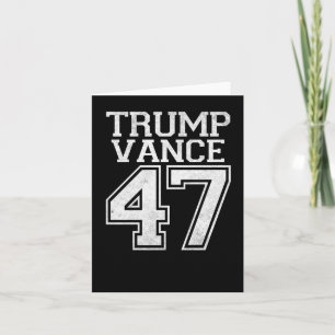 Trump Vance 47. Präsident Vintage Nummer Karte