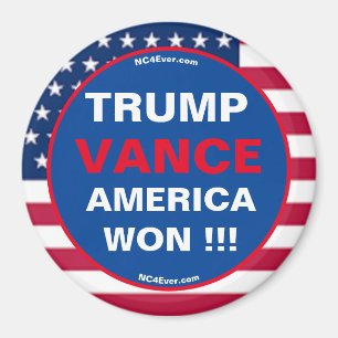 TRUMP VANCE AMERICA GEWONNEN !!! Kühlschrankmagnet