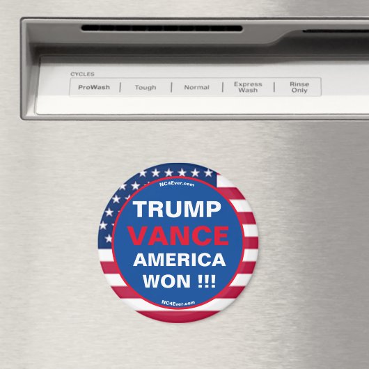 TRUMP VANCE AMERICA GEWONNEN !!! Kühlschrankmagnet (In Situ (Geschirrspüler))