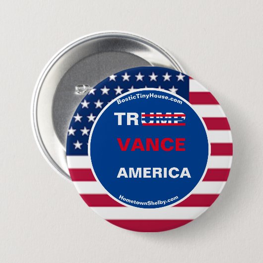 TRUMP VANCE AMERIKA BUTTON (Vorne & Hinten)