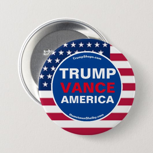 TRUMP VANCE AMERIKA BUTTON (Vorne & Hinten)