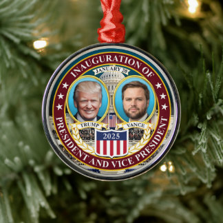 Trump - Vance Amtseinführung 20. Jan. 2025 Weihnac Ornament Aus Metall