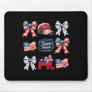 Trump Vance Bow Coquette Wahl Präsidentschaftswahl Mousepad