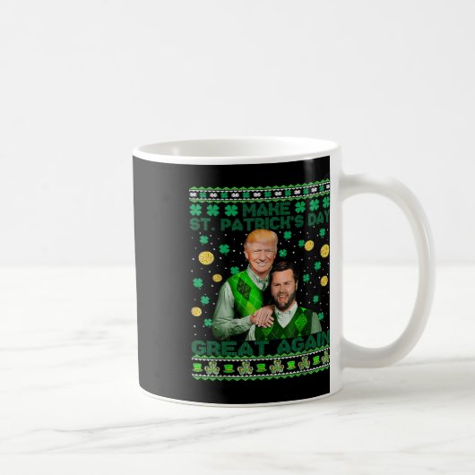 Trump Vance Brothers Funny St Patricks Day Ugly Sw Kaffeetasse (Rechts)