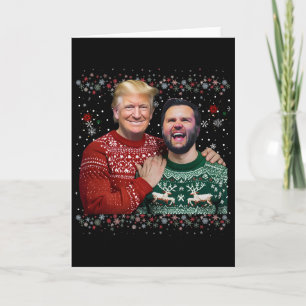 Trump Vance Brüder Lustiger hässlicher Weihnachts- Karte