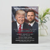 Trump Vance Einweihung Day Watch Party Einladung (Stehend Vorderseite)