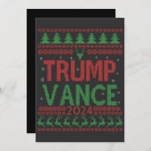 Trump Vance Election Ugly Christmas Sweater Dankeskarte (Vorne/Hinten)