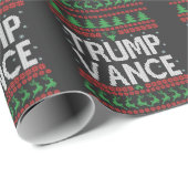 Trump Vance Election Ugly Christmas Sweater Geschenkpapier (Rolleneckpunkt)