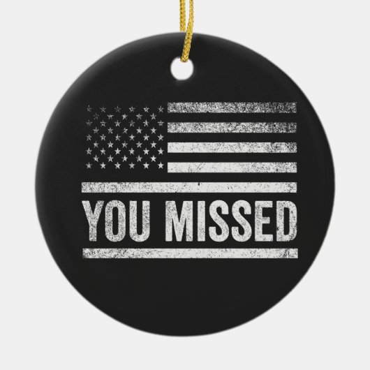 Trump Vance Election Ugly Christmas Sweater Keramik Ornament (Vorne)