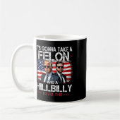 Trump Vance Es wird ein Felon und einen Hillbill n Kaffeetasse (Links)