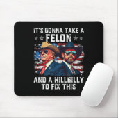 Trump Vance Es Wird Einen Verbrecher Und Einen Hin Mousepad (Mit Mouse)