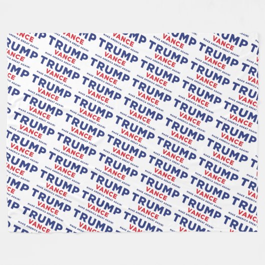 Trump Vance Fleecedecke (Vorderseite (Horizontal))