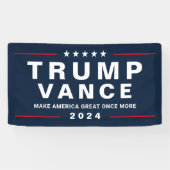 Trump Vance Foto 2024 Kampagne Große Außenwelt Banner (Horizontal)
