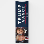 Trump Vance Foto 2024 Kampagne Große Außenwelt Banner (Vertikal)