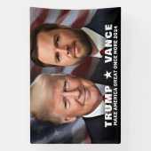 Trump Vance Foto 2024 Kampagne Große Indoor Banner (Vertikal)