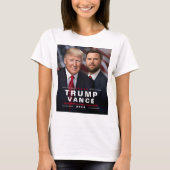 Trump Vance Foto 2024 Präsidentschaftskampagne T-Shirt (Vorderseite)