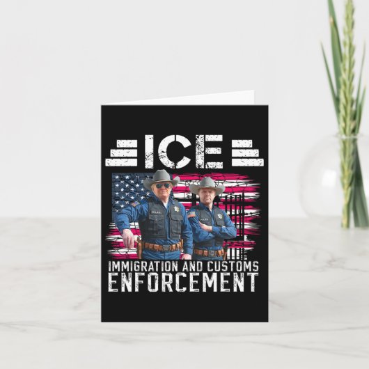 Trump Vance Ice Immigration and Customs Enforcemen Karte (Vorderseite)