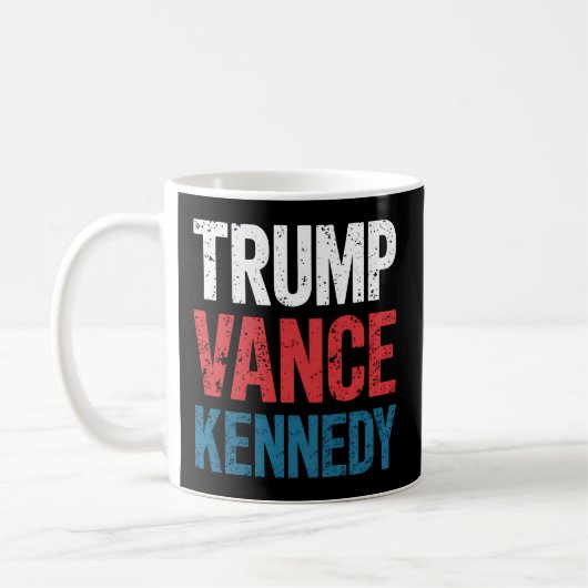 Trump Vance Kennedy 2024 Wahl Kaffeetasse (Links)