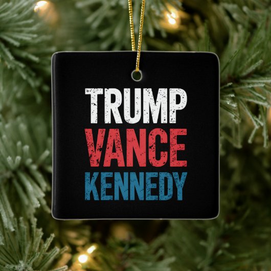 Trump Vance Kennedy 2024 Wahl Keramikornament (Baum)