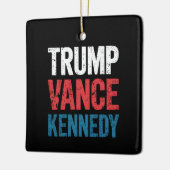 Trump Vance Kennedy 2024 Wahl Keramikornament (Links)