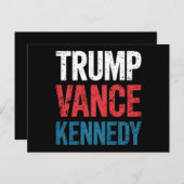 Trump Vance Kennedy 2024 Wahl Postkarte (Vorne/Hinten)