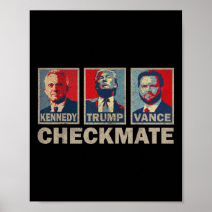 Trump Vance Kennedy Checkmate 2024 Wahlrepublik Poster