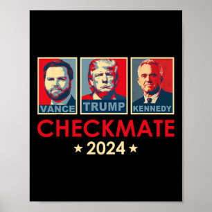 Trump Vance Kennedy Checkmate 2025 Wahl Republ Poster