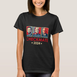 Trump Vance Kennedy Checkmate 2025 Wahl Republ T-Shirt