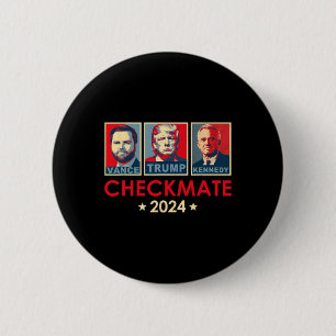 Trump Vance Kennedy Checkmate 2025 Wahl Republikan Button