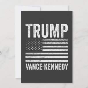 Trump Vance Kennedy Election 2024 American Flag Feiertagskarte