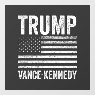 Trump Vance Kennedy Election 2024 American Flag Fensteraufkleber